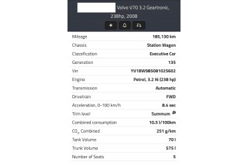ENGINE Volvo S80 II 3 2 PETROL 238HP documented 185tys B6324S Catalog number of the part B6324S