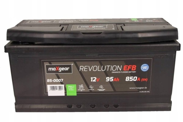 Battery Maxgear 12V 95Ah 850A EFB START STOP P Catalog number of the part 85 0007