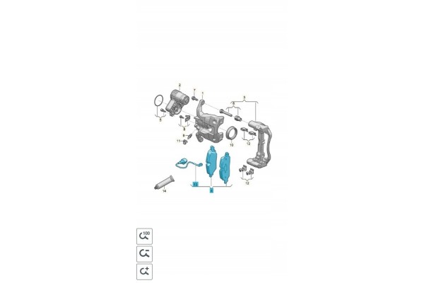 Original brake pads rear Crafter 2Y 2Z Man TGE 2024 OE 2N0698451E Part manufacturer Volkswagen OE