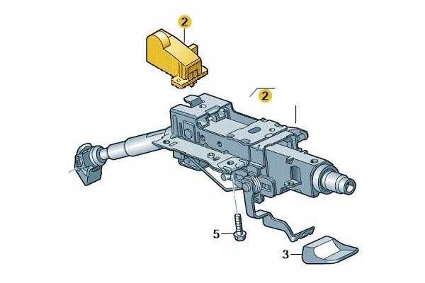 Cerradura de columna de dirección Volkswagen OE 3C1419501T 3C0905861J usado 3
