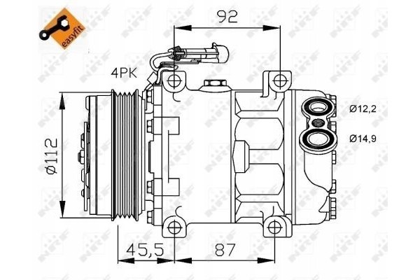 Compresor de aire acondicionado Nrf 32701 nuevo 3