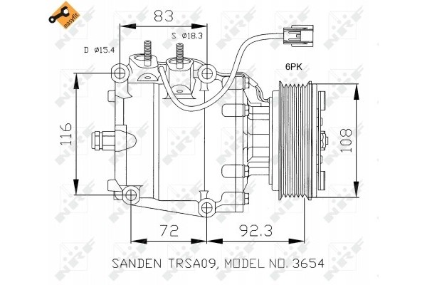 Compresor de Aire Acondicionado Nrf 32072 nuevo 4