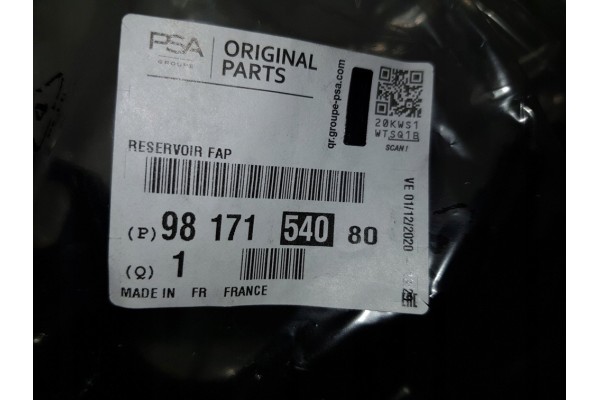 Depósito de fluido sin bomba EOLYS FAP Peugeot Expert III 2.0 HDI 981