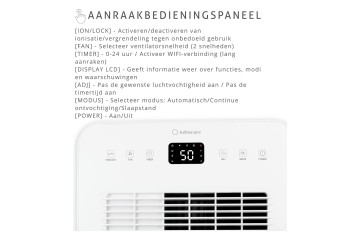 Dehumidifier 20 L WiFi Quiet Operation 41 dB Catalog number of the part B0DPLCRYFQ