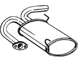 Exhaust system silencer rear BOSAL BOS145 075