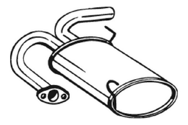 Exhaust system silencer rear BOSAL BOS145 075