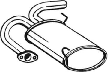 Exhaust system silencer rear BOSAL BOS145 075