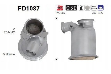 PARTICULATE FILTER FAP DPF FD1087 AS AUDI SEAT Packaging status original