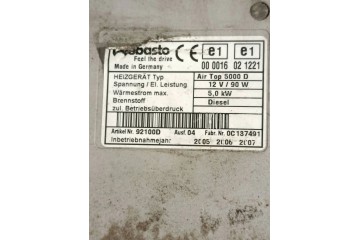 PARKING HEATER WEBASTO RENAULT MASTER III 000016021221 Customs tariff code 87089997