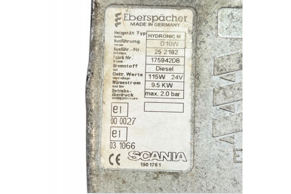 1857080 Calentador de Agua Scania usado 3