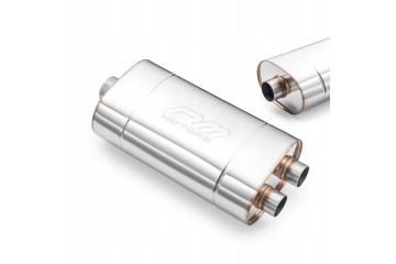 Universal elliptical silencer E004 400 mm 63 5 mm with embossing