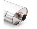 Universal elliptical silencer E004 400 mm 63 5 mm with embossing Quality of parts according to GVO Q original with factory logo 