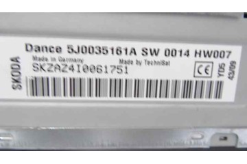 5J0035161A SISTEMA AUDIO / RADIO CD SKODA FABIA COMBI (5J5) Style 5J0035161A 161867 SKODA - 4