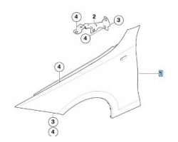 BMW E90 E91 Front Mudguard Left Front 41355A55AF3