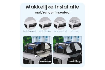Cofre de Techo Impermeable - 15 m³ - para Coches - Espacio Extra