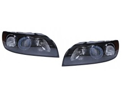 Headlights Lamps Front set Xenon Depo Black Volvo S40 S 40 II 2 2003 2007