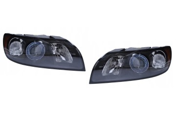 Headlights Lamps Front set Xenon Depo Black Volvo S40 S 40 II 2 2003 2007