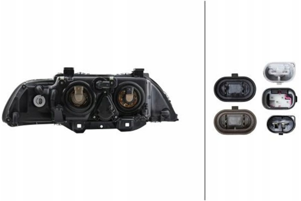 Headlight Lamp For BMW E39 Front Left 95 04r Hella 1EL 008 053 511 Height adjustment electric