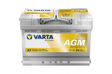 CAR BATTERY VARTA SILVER AGM E39 START STOP 70AH 760A A7