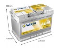 CAR BATTERY VARTA SILVER AGM E39 START STOP 70AH 760A A7 Part manufacturer Varta