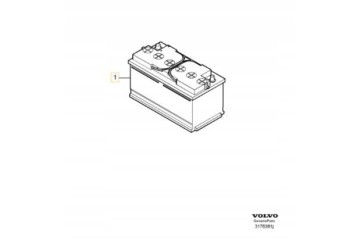 Main battery 12V 720A 70Ah Volvo Part manufacturer Volvo OE