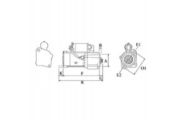 STARTER 114232 HC CARGO NISSAN NAVARA Catalog number of the part F032114232