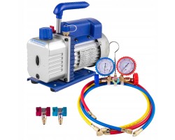 Pompa prozniowa 1 8CFM 1440obr min 5PA z zestawem miernikow do klimatyzacji