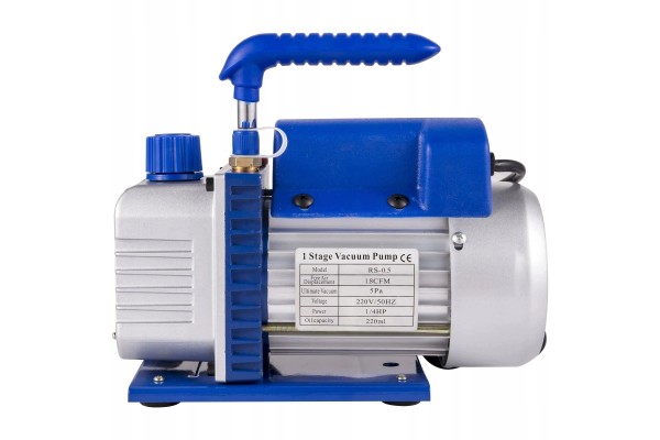 Bomba de vacío 1.8 Cfm 1440 rpm 5PA con kit de manómetros para aire acondicionado usado 2