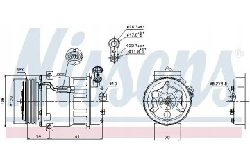 COMPRESSOR AIR CONDITIONING COMPRESSOR 89124 NISSENS Catalog number of the part 89124