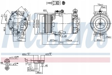 Compressor air conditioning NISSENS 89042 Part manufacturer Nissens