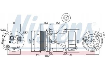 COMPRESSOR AIR CONDITIONING COMPRESSOR 89069 NISSENS Quality of parts according to GVO Q original with factory logo OEM OES