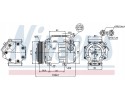 Air conditioning compressor NISSENS 89047 Car type buses cargo vans passenger cars