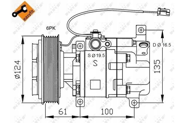Compresor de Aire Acondicionado Nrf 32233 nuevo 2
