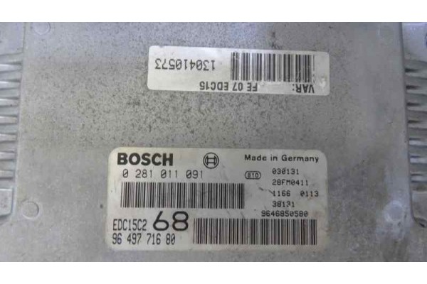 9649771680 CENTRALITA MOTOR UCE CITROEN C5 BERLINA 2.0 HDi 90 SX/SX Automático 9649771680 161794 CITROEN - 1