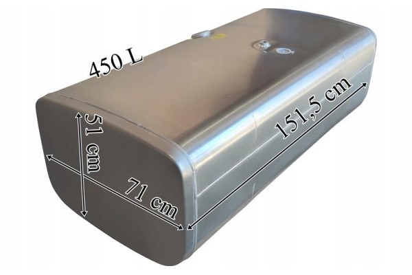 Depósito de Combustible Scania 450L 1515x510x710 mm Aluminio nuevo 2