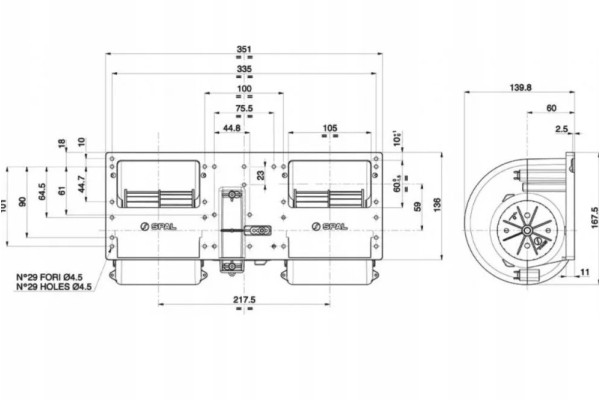 Ventilador Spal 006-A40-22 12V usado 3