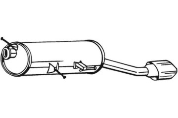 Exhaust system silencer rear BOSAL BOS190 169
