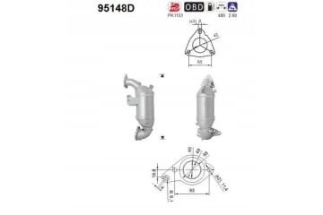 CATALYST EURO EMISSION 5 95148D AS SUBARU TOYOTA Packaging status original