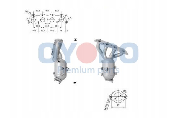 Catalizador Oyodo 10N0063-Oyo para Kia y Hyundai usado 8