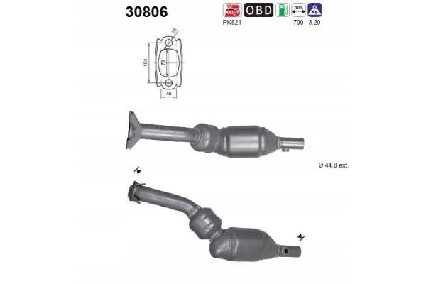 Catalizador Duster 1.6 Euro 6 200108408R nuevo 2