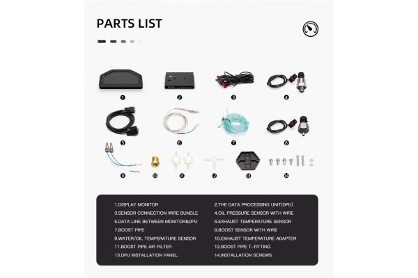 Pantalla Lcd Sinco Tech con 8 LED para cuadro de instrumentos Rally Race usado 7
