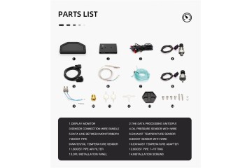 Pantalla LCD SINCO TECH con 8 LED para cuadro de instrumentos Rally Ra