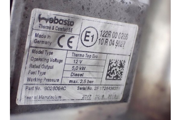 Calefactor estacionario Webasto 7E0815071E VW Transporter T6 2.0 TDI 2018 usado 6