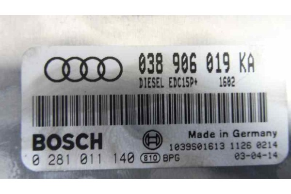 038906019KA CENTRALITA MOTOR UCE AUDI A4 BERLINA (8E)