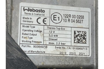 WEBASTO THERMO TOP EVO VOLVO V60 II Kombi 2 0 Product weight with unit packaging 5 kg