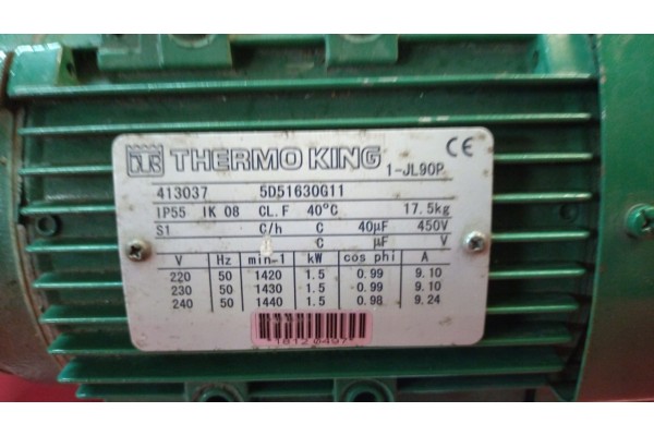 Motor eléctrico para unidad de refrigeración Thermo King V200 V300 5D51630G11 usado 2
