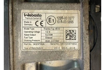 Calefactor estacionario Webasto para Volvo XC60 2015