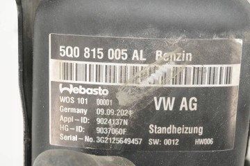PARKING HEATER WEBASTO VW GOLF VIII 5Q0815005AL 9037060F Version European