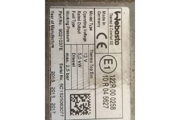 Calefactor estacionario Audi A4 S4 B9 2016 (Webasto) 9021037E usado 4