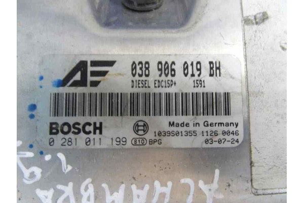 038906019BH CENTRALITA MOTOR UCE SEAT ALHAMBRA (7V9)